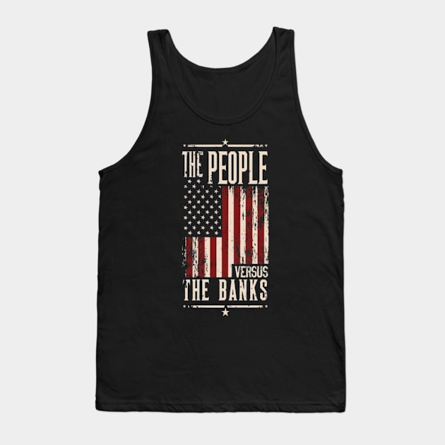 Vintage Retro Distressed American Flag - Lord Acton Quote Tank Top by BubbleMench
